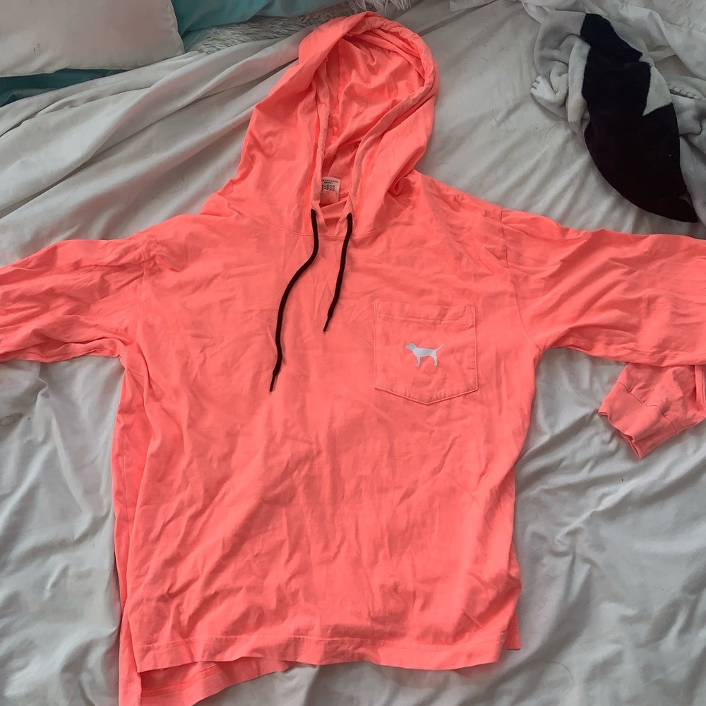 neon pink vs pink hoodie